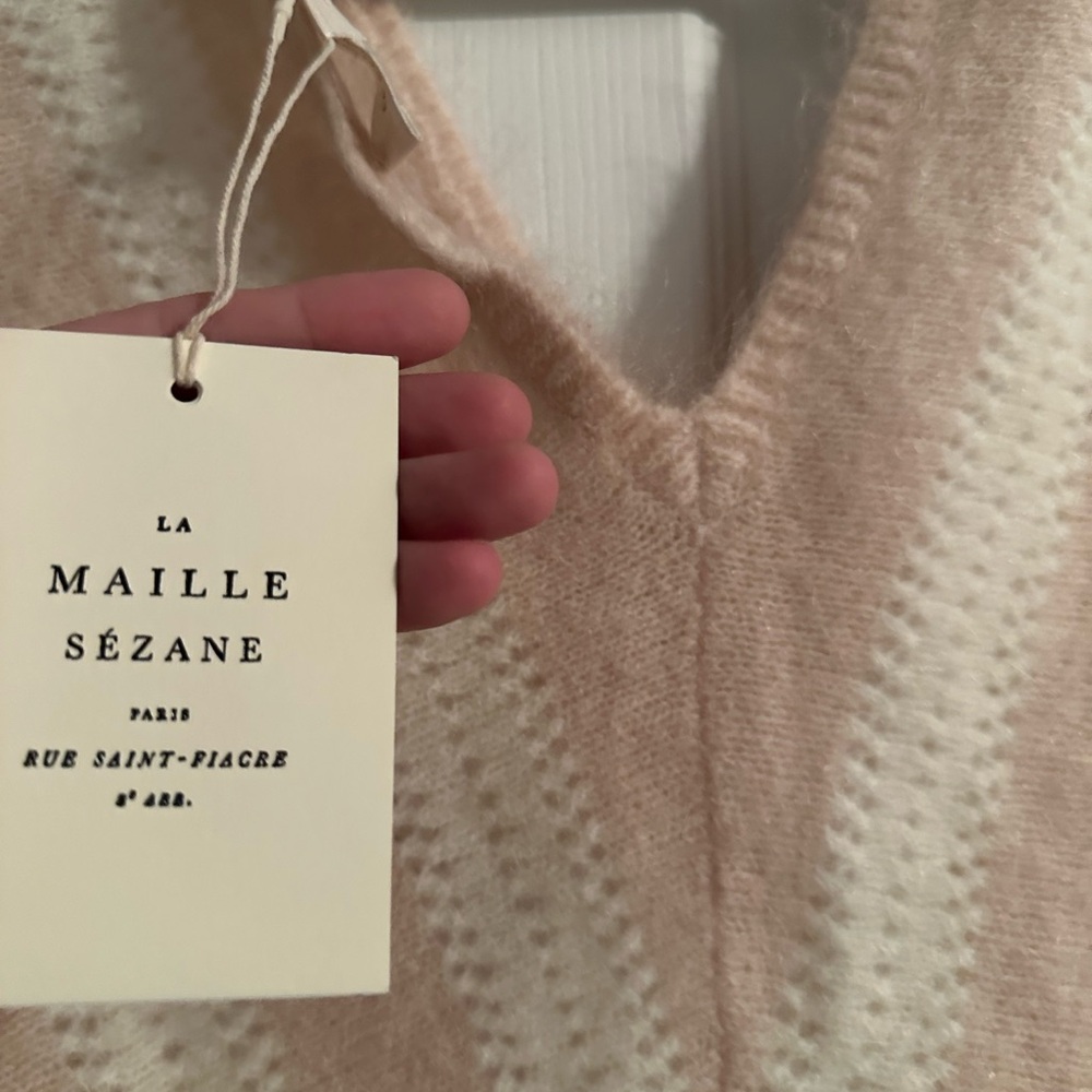 Sezane Ariel Jumper. Ecru / Nude - Size S